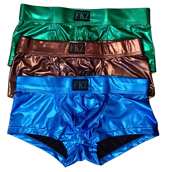 FKZ Men's Metallic Trunk Underwear Set - 3 Pack - Picture 1 of 4